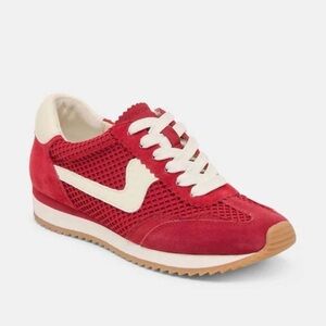 Dolce Vita B.NTCD Mesh Retro Jogger Sneakers Colorful Red Gum Sole NEW!